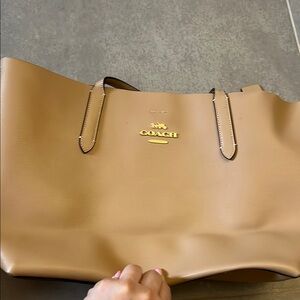 Coach Tan Leather Tote Bag
